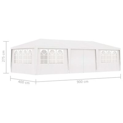Partytent 4x9m Wit - BESPAAR 55%! (Lichte Roest)
