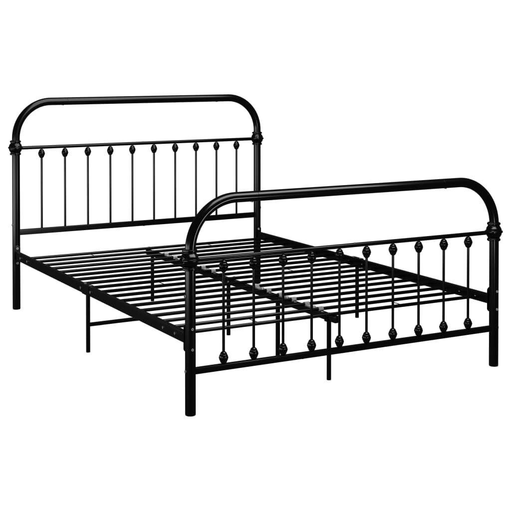 vidaXL Bedframe 140x200 Zwart - 40% Korting! (Retour)