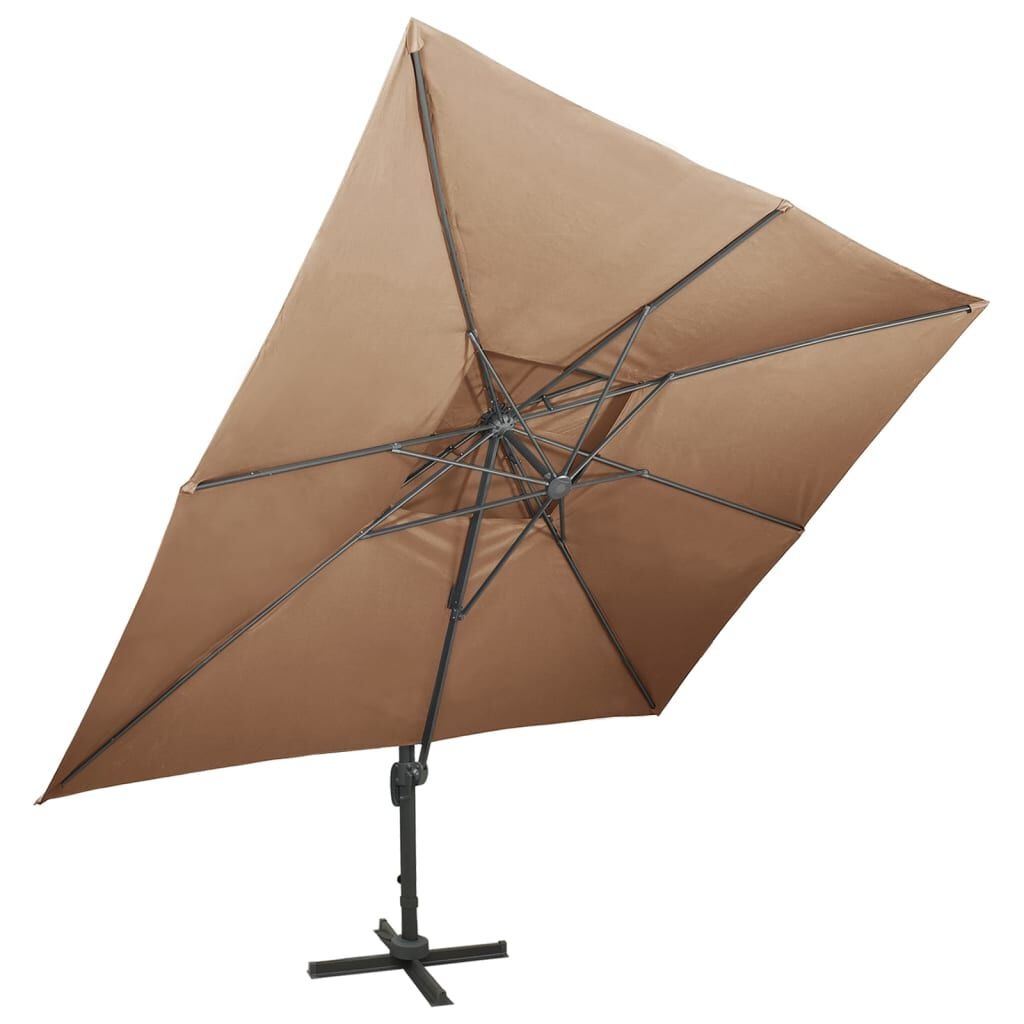 vidaXL Zweefparasol 400x300cm Taupe - 55% Korting!