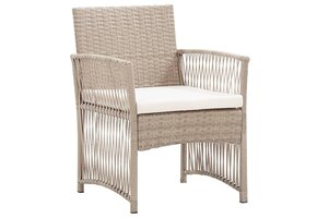 VidaXL Tuinstoelen (2 st) Beige Rattan -40%! Topdeal!