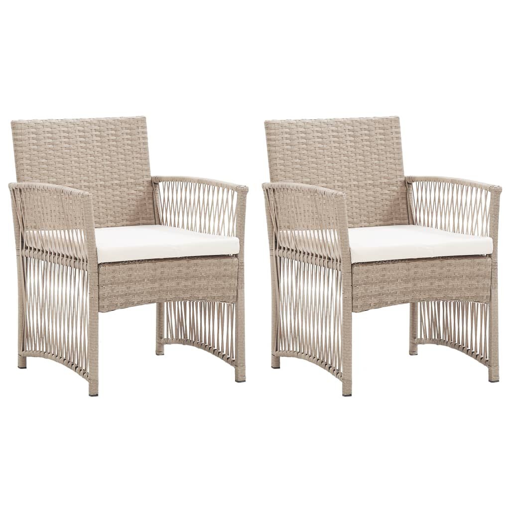 VidaXL Tuinstoelen (2 st) Beige Rattan -40%! Topdeal!