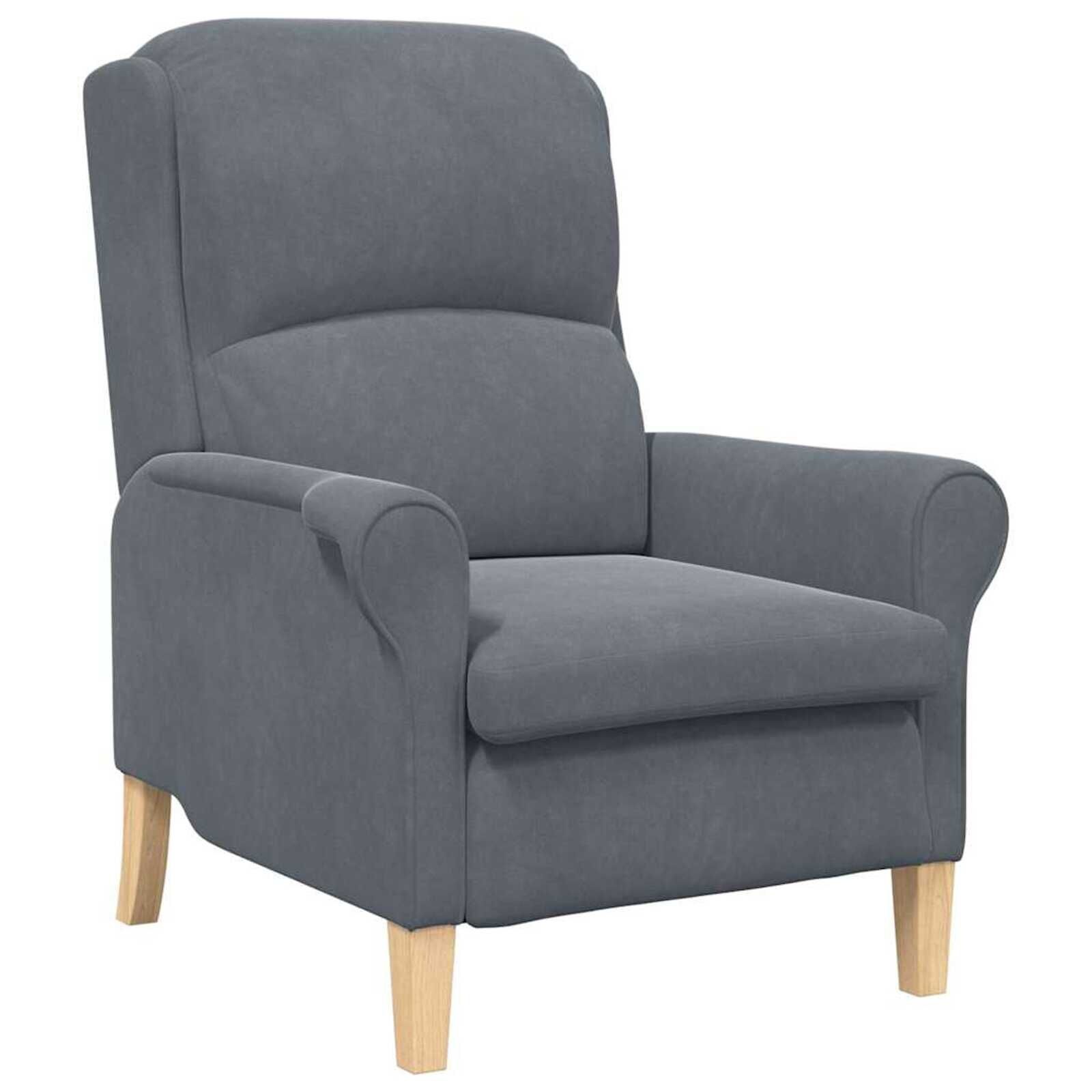 VidaXL Fluweel Fauteuil Donkergrijs - 35% Korting!
