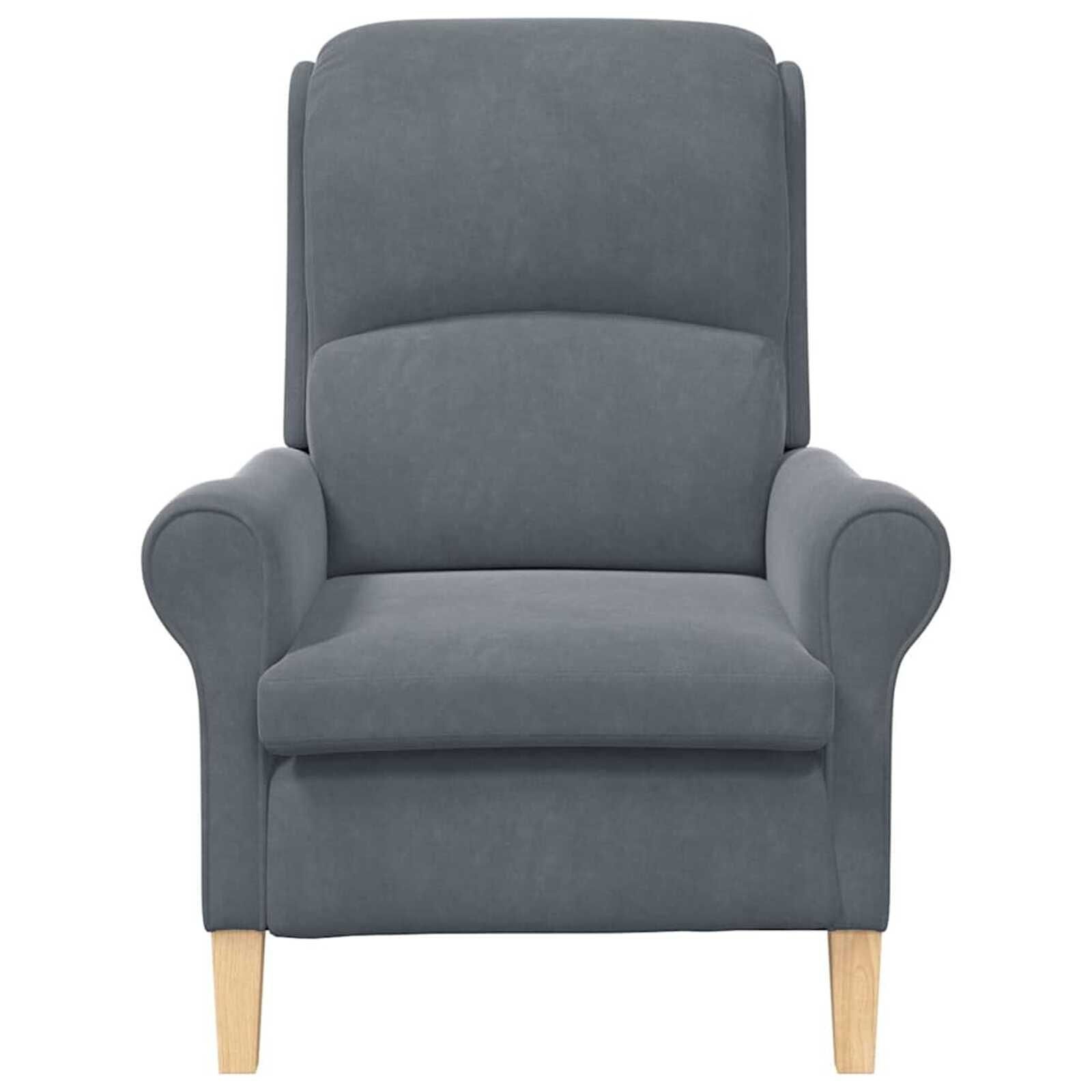 VidaXL Fluweel Fauteuil Donkergrijs - 35% Korting!