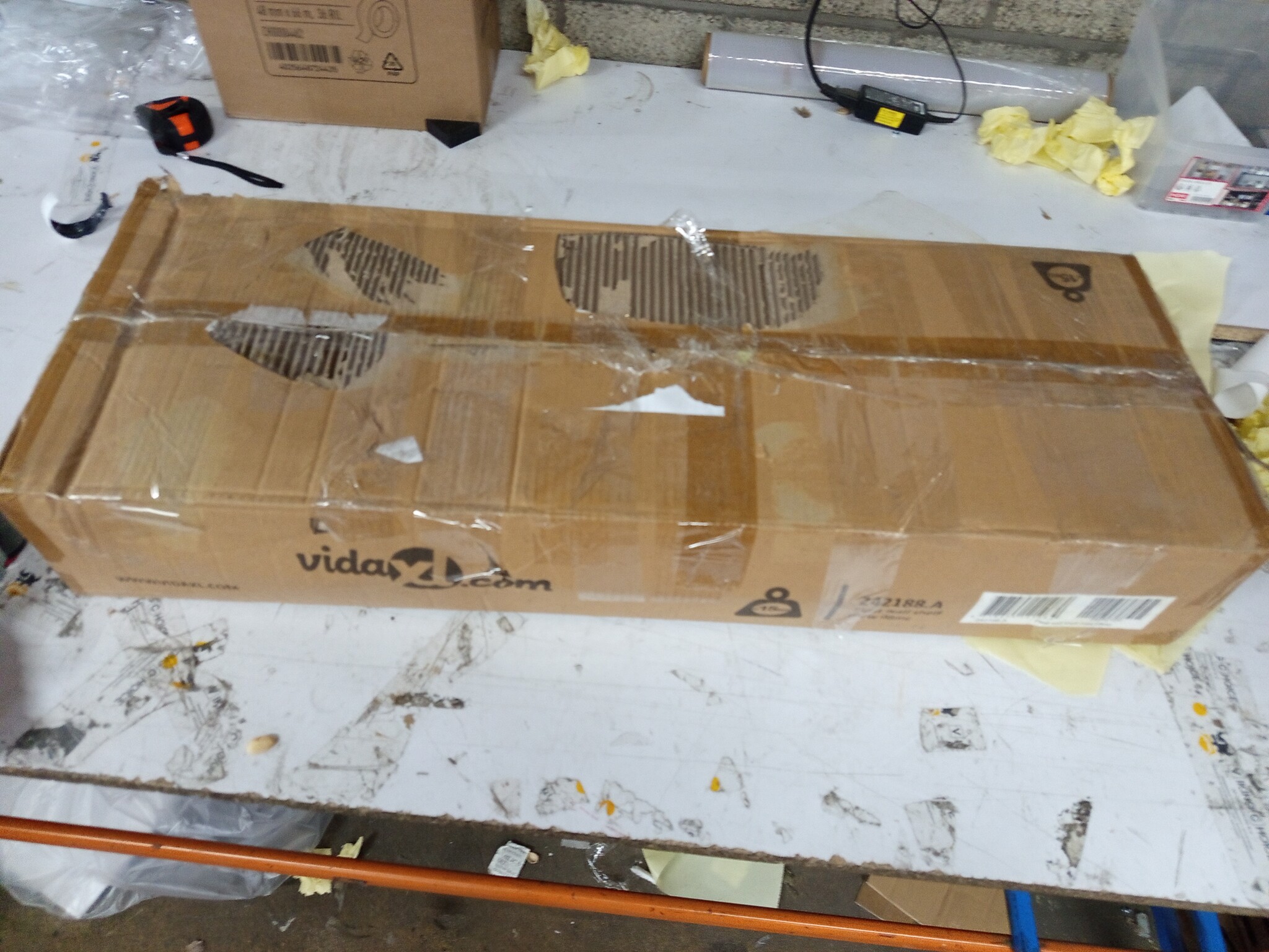 Wandschap met Lade Wit MDF - 55% Korting! (Lichte Schade)