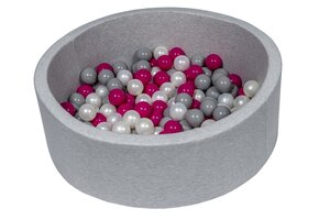 Ballenbak 90cm + 150 Ballen Parelmoer/Paars/Grijs - 46% Korting!
