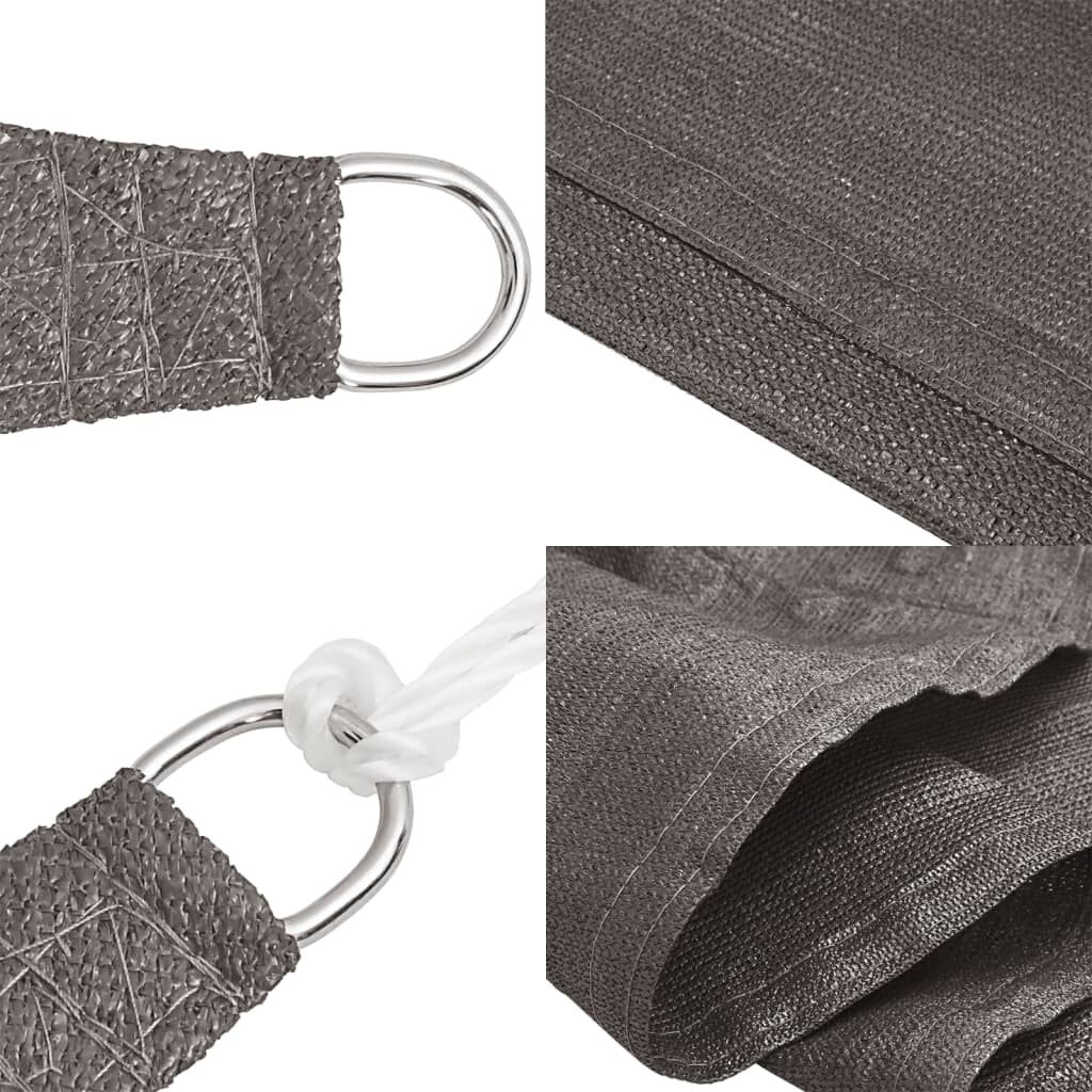 Zonnezeil Antraciet 4/5x3m (HDPE) - 56% Korting!