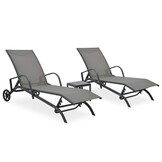 vidaXL Ligbedden Set (2+Tafel) - 64% Korting! Krasje, Topdeal!