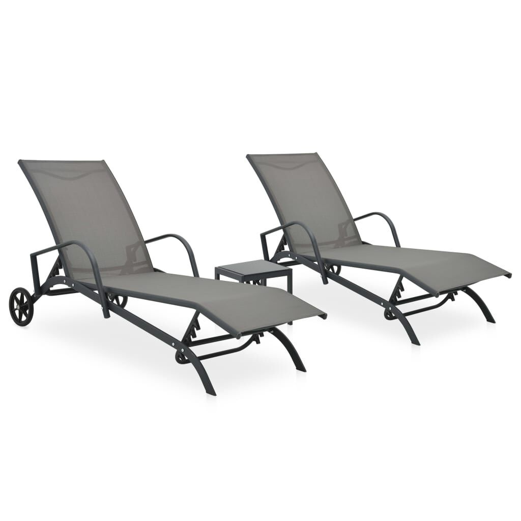 vidaXL Ligbedden Set (2+Tafel) - 64% Korting! Krasje, Topdeal!