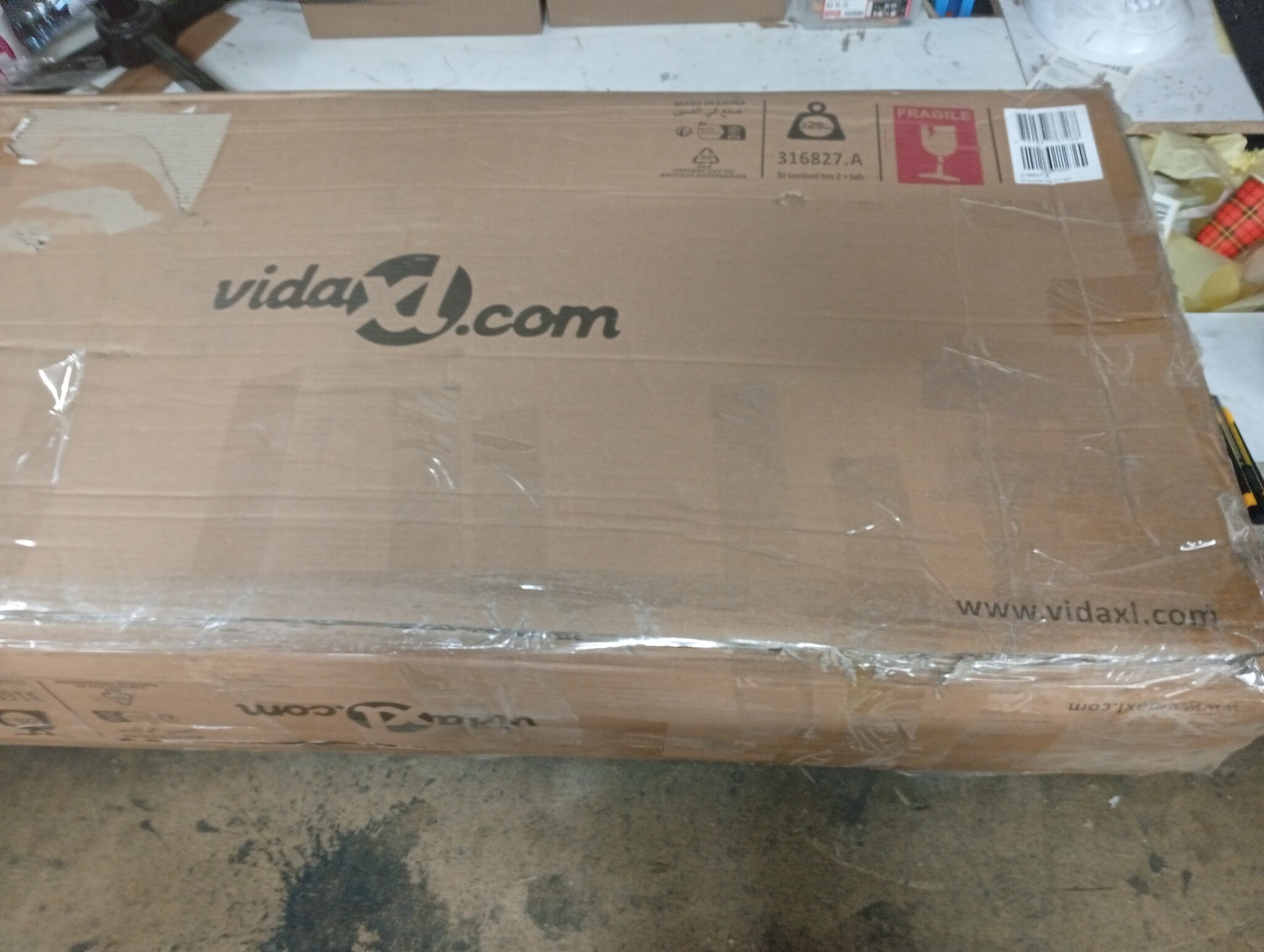 vidaXL Ligbedden Set (2+Tafel) - 64% Korting! Krasje, Topdeal!