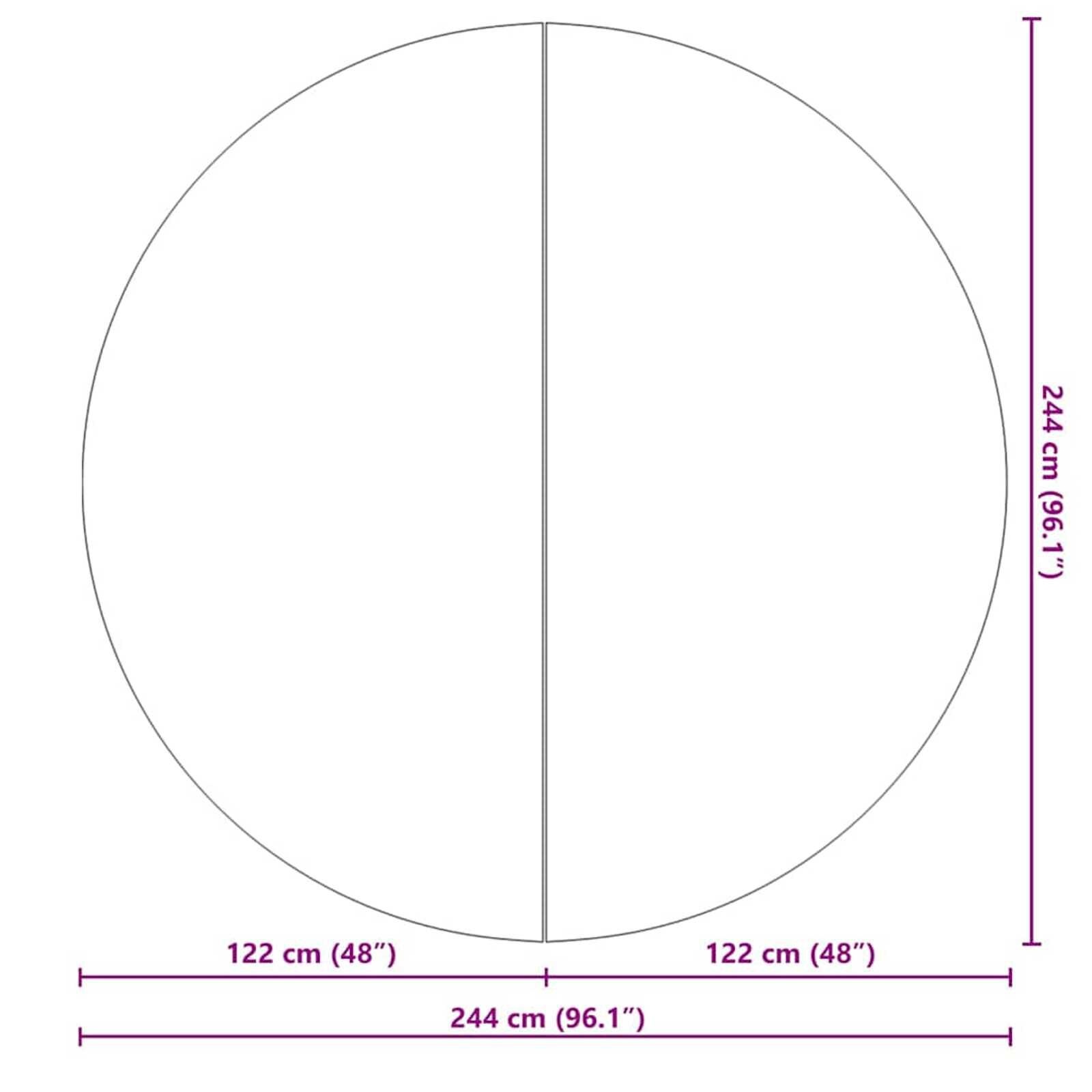 Zwembad Grondzeil Ø244cm - Zwart - 51% Korting!