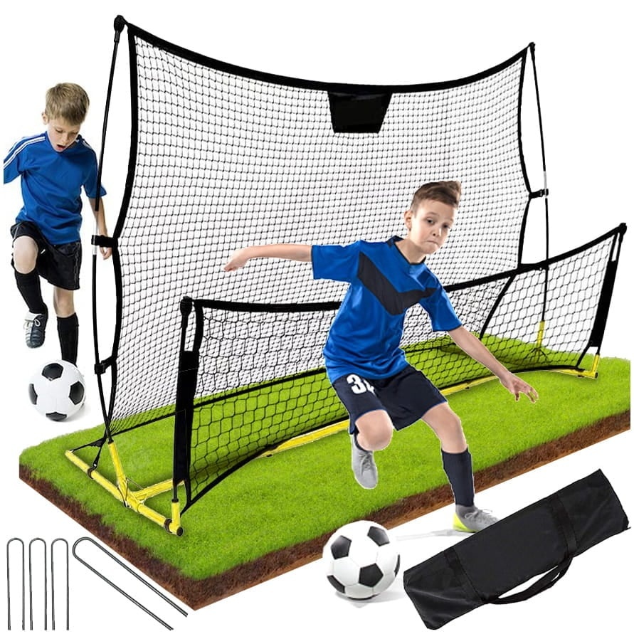 Voetbaldoel met Rebounder 2-in-1 - 220cm - 46% Korting!