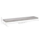 VidaXL Zwevend Wandschap 90cm Betongrijs - 63% Korting!