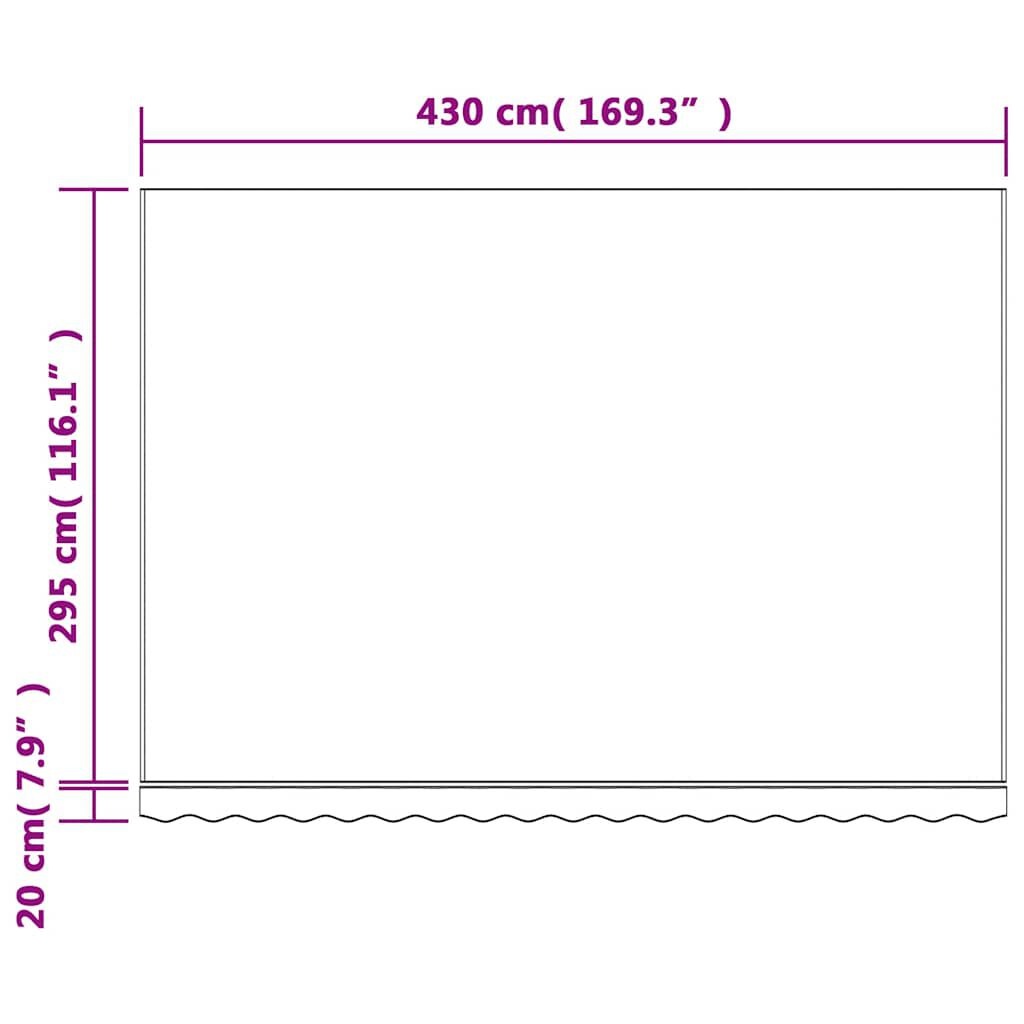 VidaXL Luifeldoek 4,5x3m Gestreept - 51% Korting!
