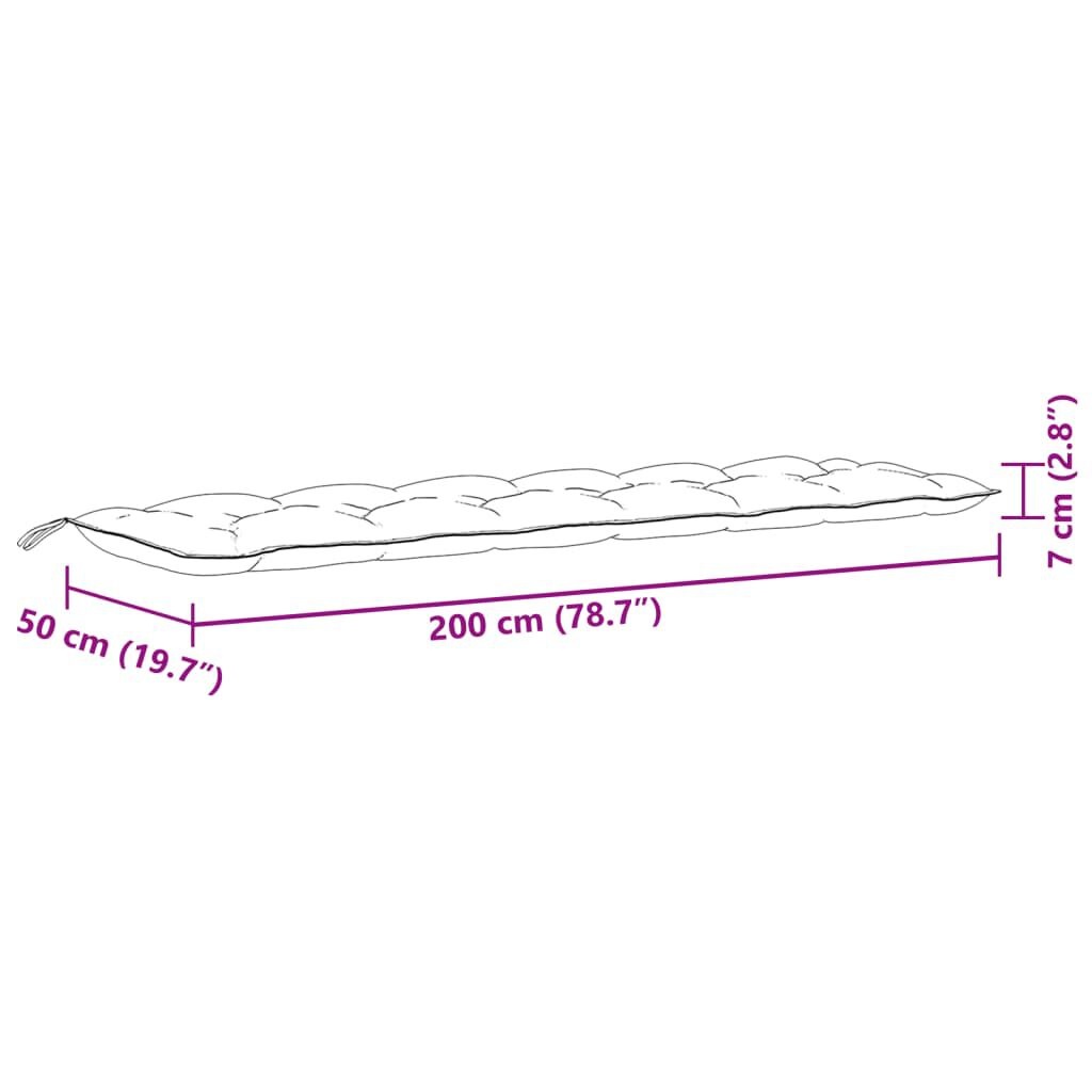 Tuinbankkussens Lichtgrijs 200x50cm - 51% Korting!
