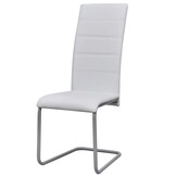 VidaXL Eetkamerstoelen Wit Kunstleer (2 st) - 76% Korting!