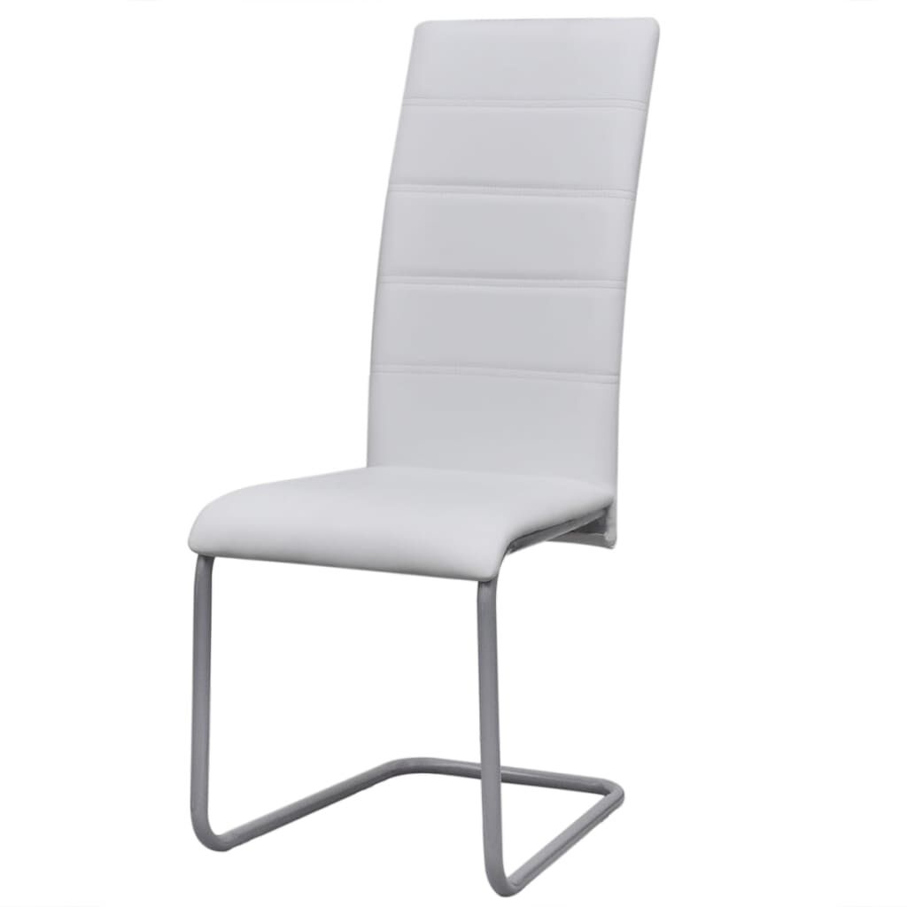 VidaXL Eetkamerstoelen Wit Kunstleer (2 st) - 76% Korting!