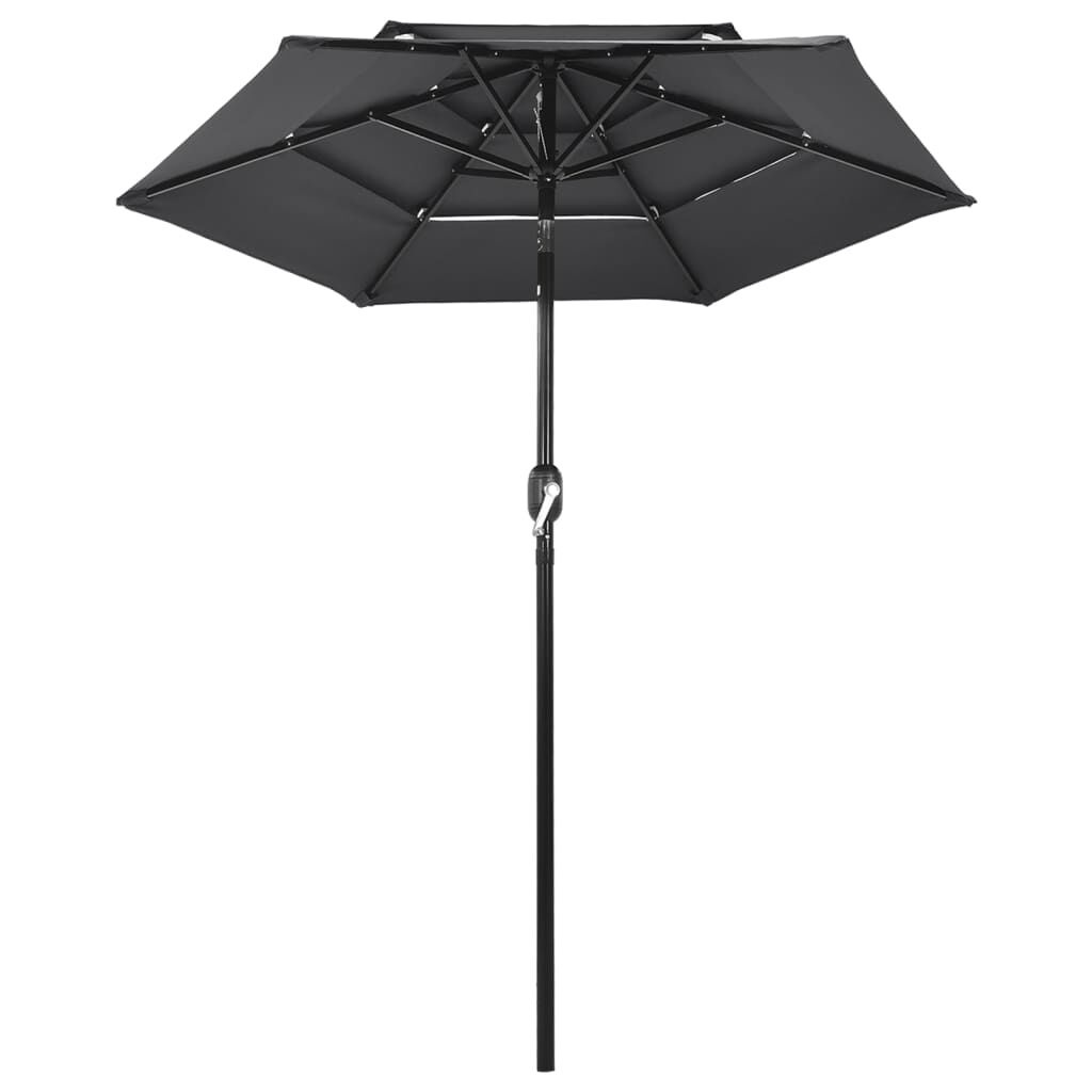 Parasol 2m Antraciet - Licht Beschadigd, Topdeal! 68% Korting