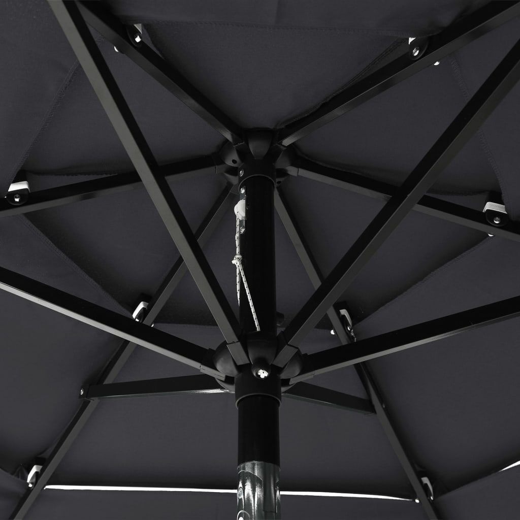 Parasol 2m Antraciet - Licht Beschadigd, Topdeal! 68% Korting