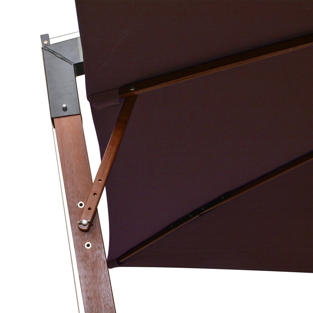 Zweefparasol 3x3m Bordeaux - 53% Korting! Vurenhout