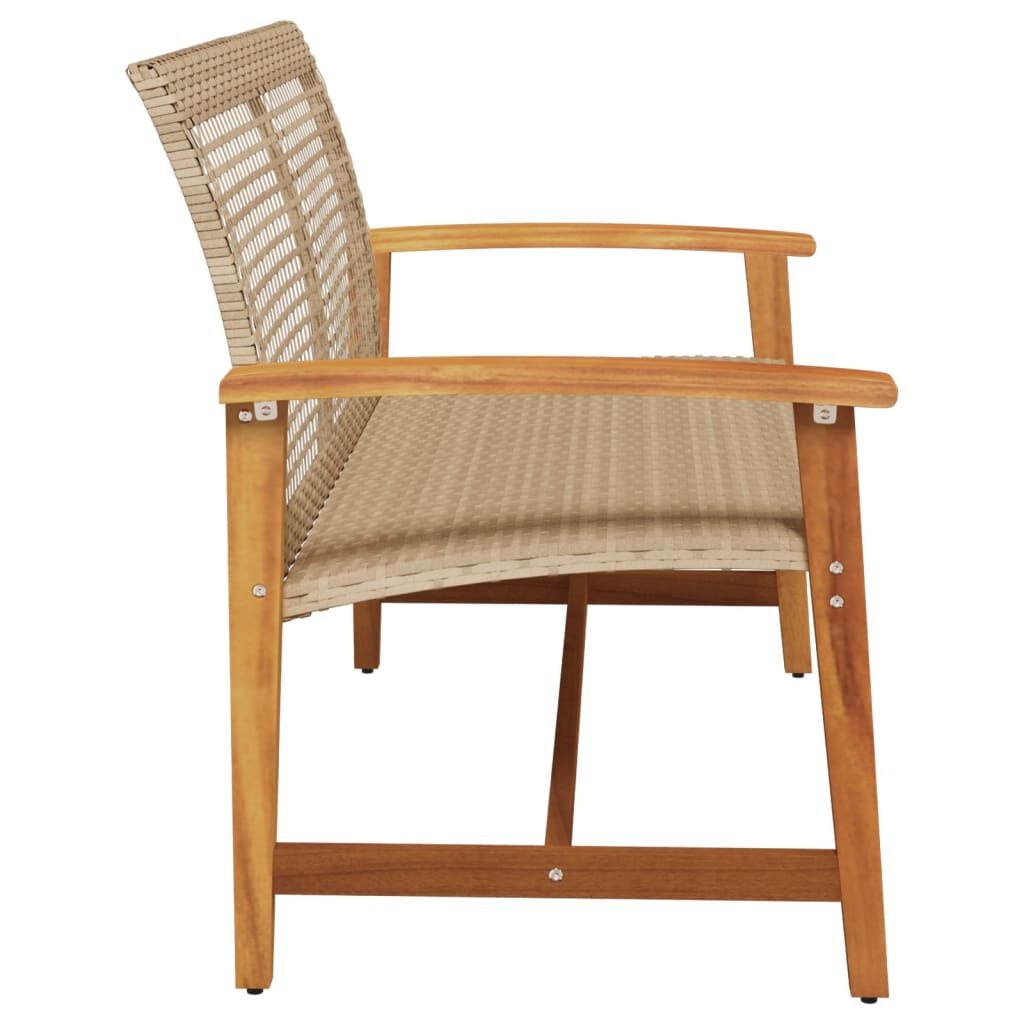 VidaXL Tuinbank Rattan Beige - 55% Korting - BESCHADIGD!