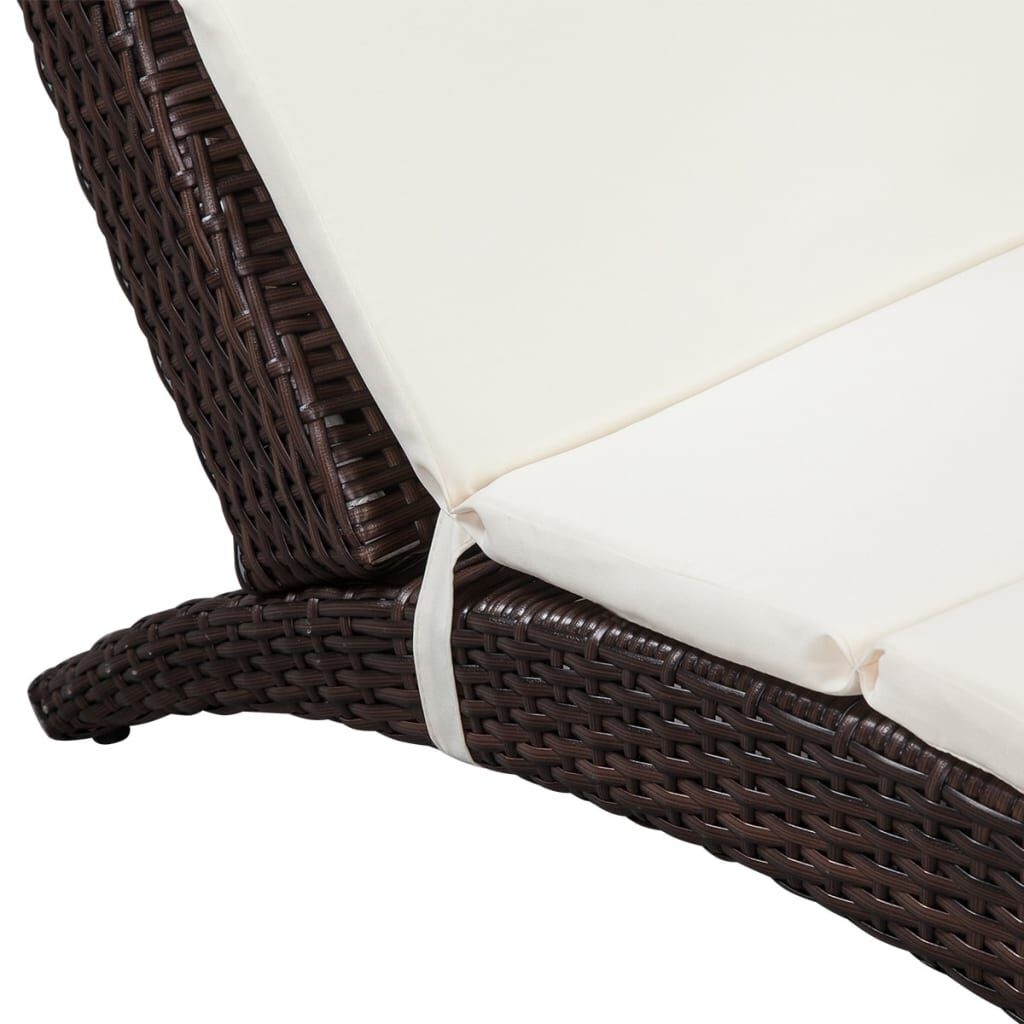 vidaXL Ligbed Bruin met Kussen - 40% Korting!