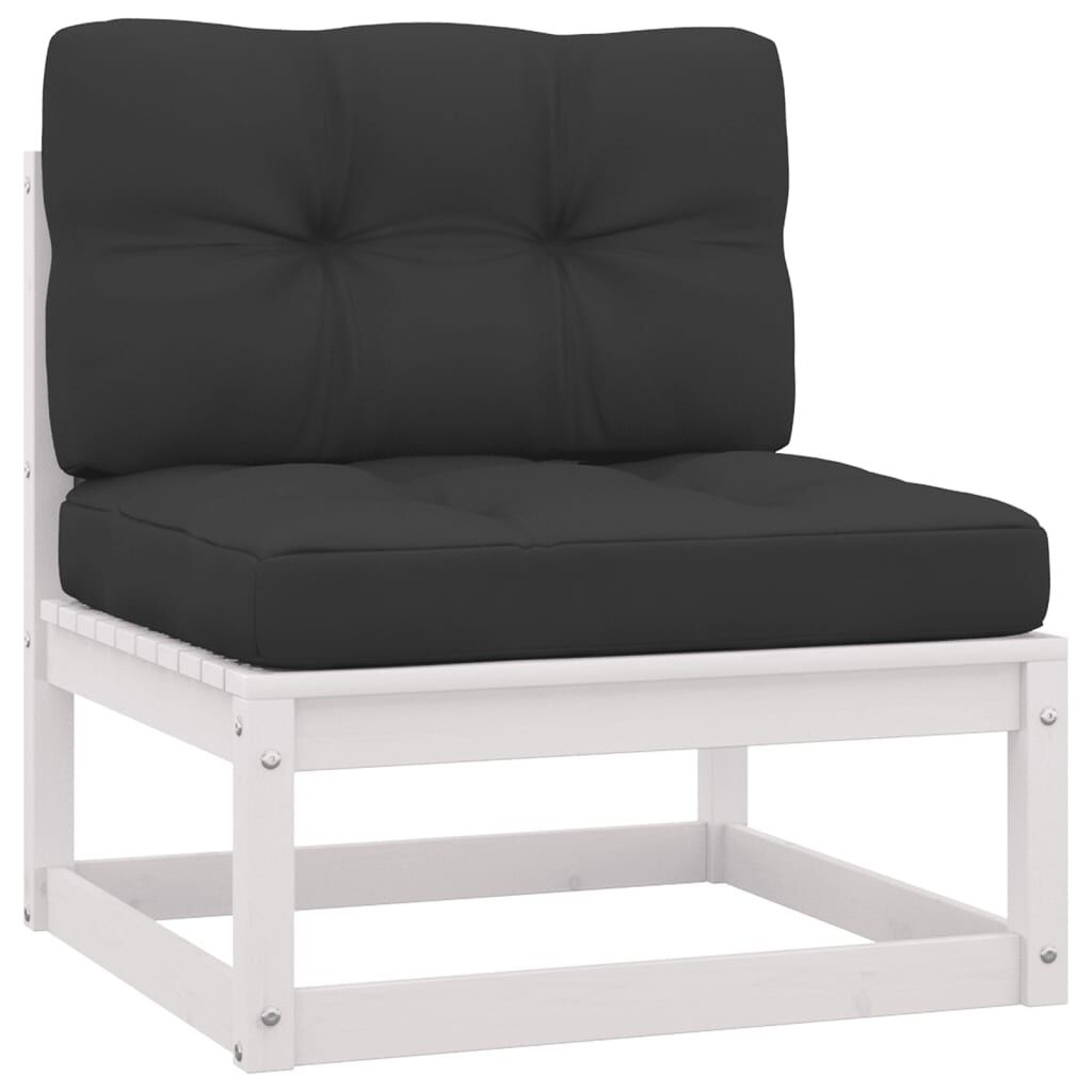 vidaXL Loungeset Grenenhout Wit - 2-delig - 40% Korting!