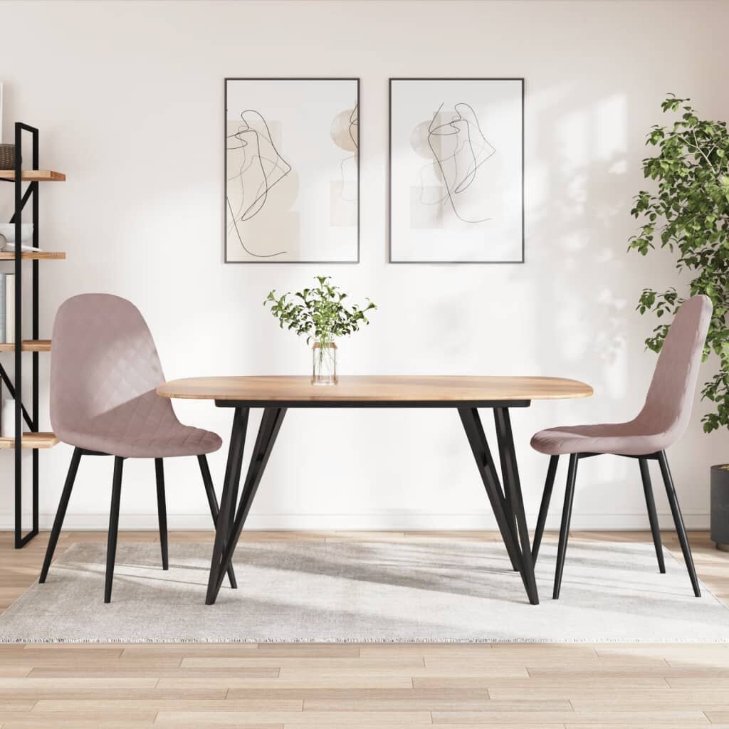 VidaXL Eetkamerstoelen (2 stuks) Roze Fluweel -55% Korting!