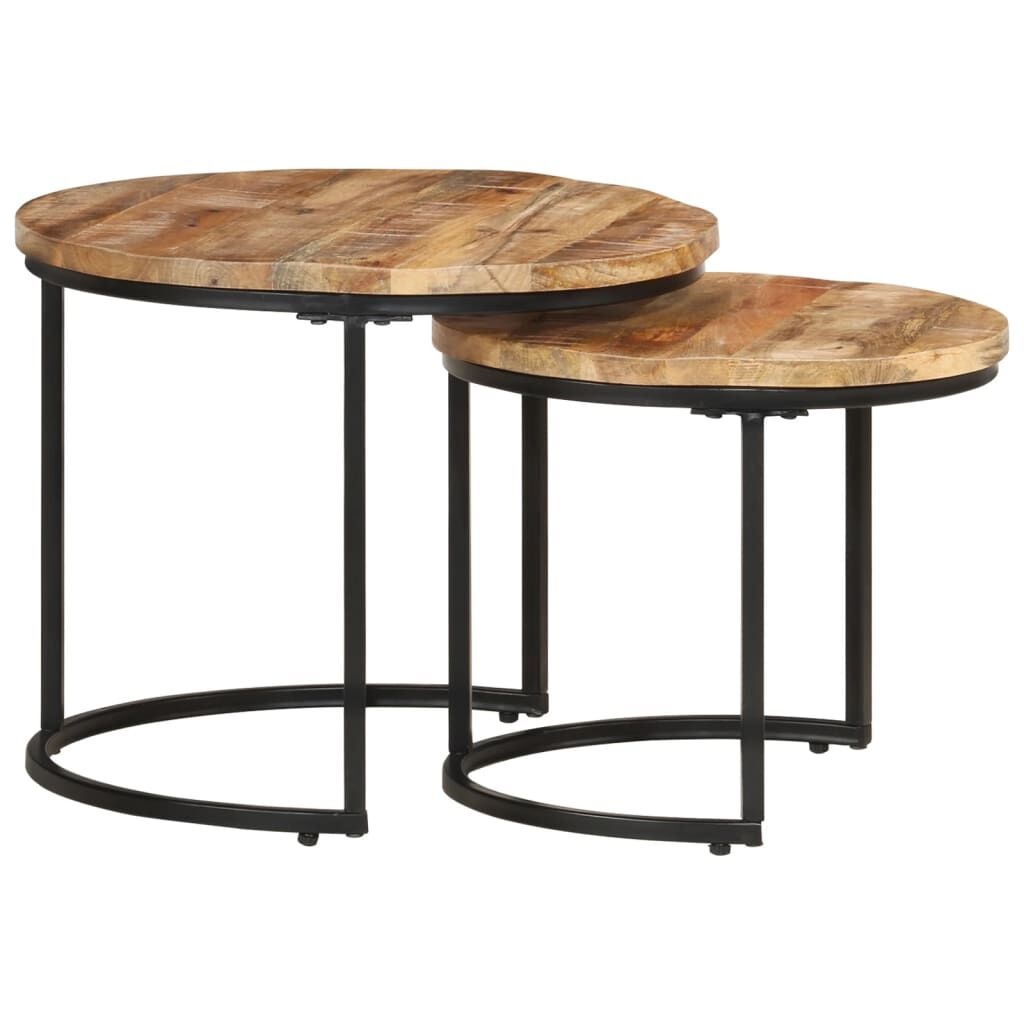 vidaXL Tafeltjesset (2-delig) Mangohout -55% Korting!