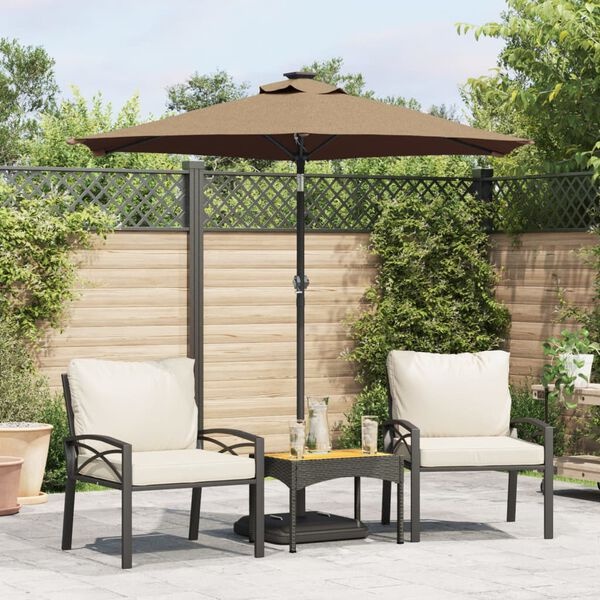 vidaXL Parasol Taupe 225x225cm - 40% Korting!