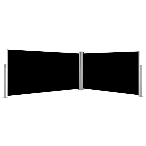 VidaXL Uittrekbaar Windscherm 160x600cm Zwart - 60% Korting!