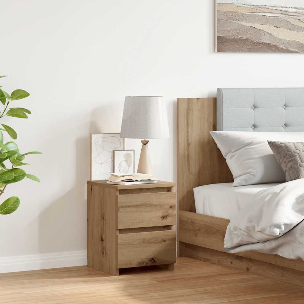 vidaXL Nachtkastje Eiken 30x30x40cm - 55% Korting! Krasjes