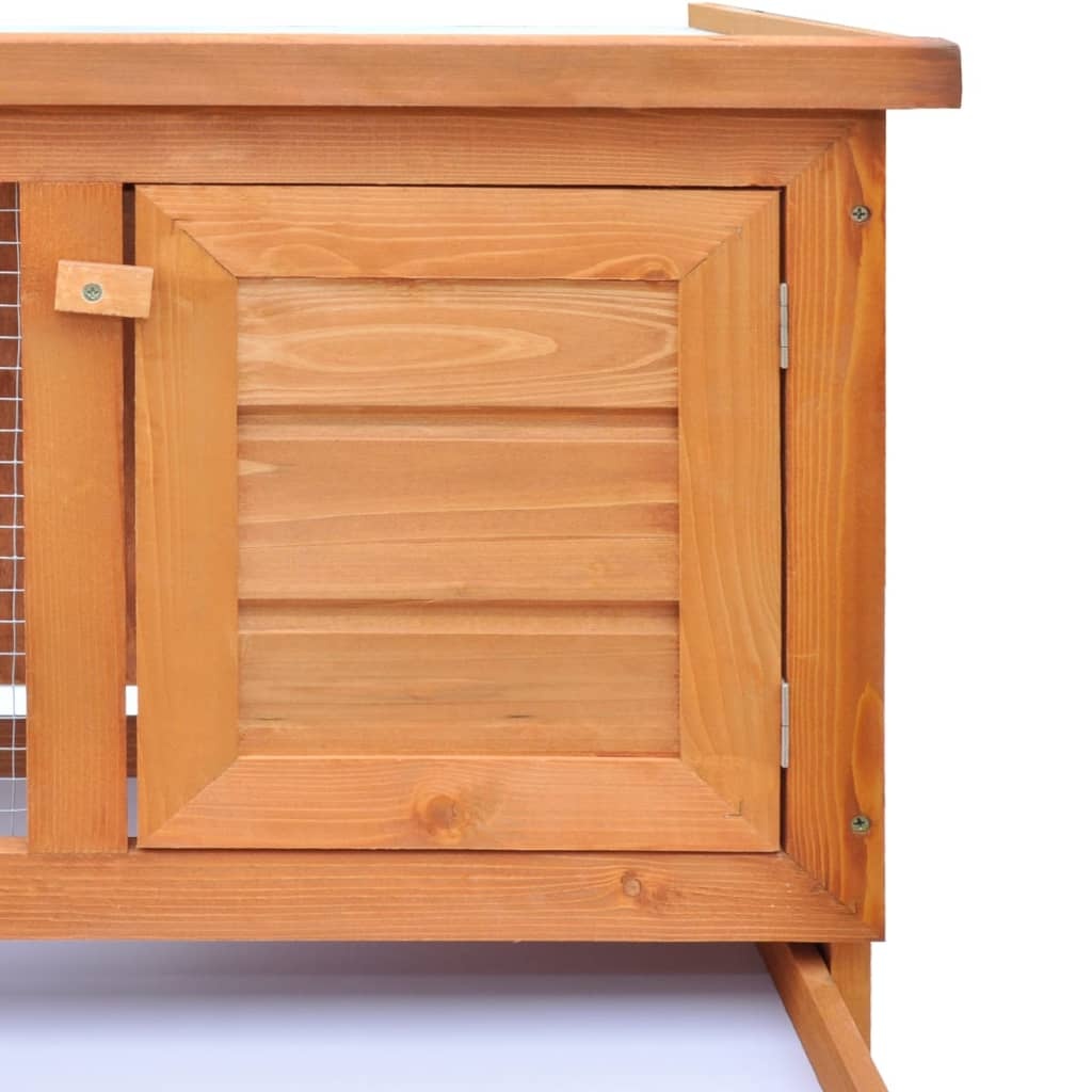 Konijnenhok Buiten Hout - 60% Korting! (Lichte Schade)