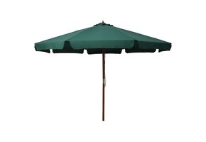vidaXL Parasol Groen 330cm - Houten Paal - 40% Korting!