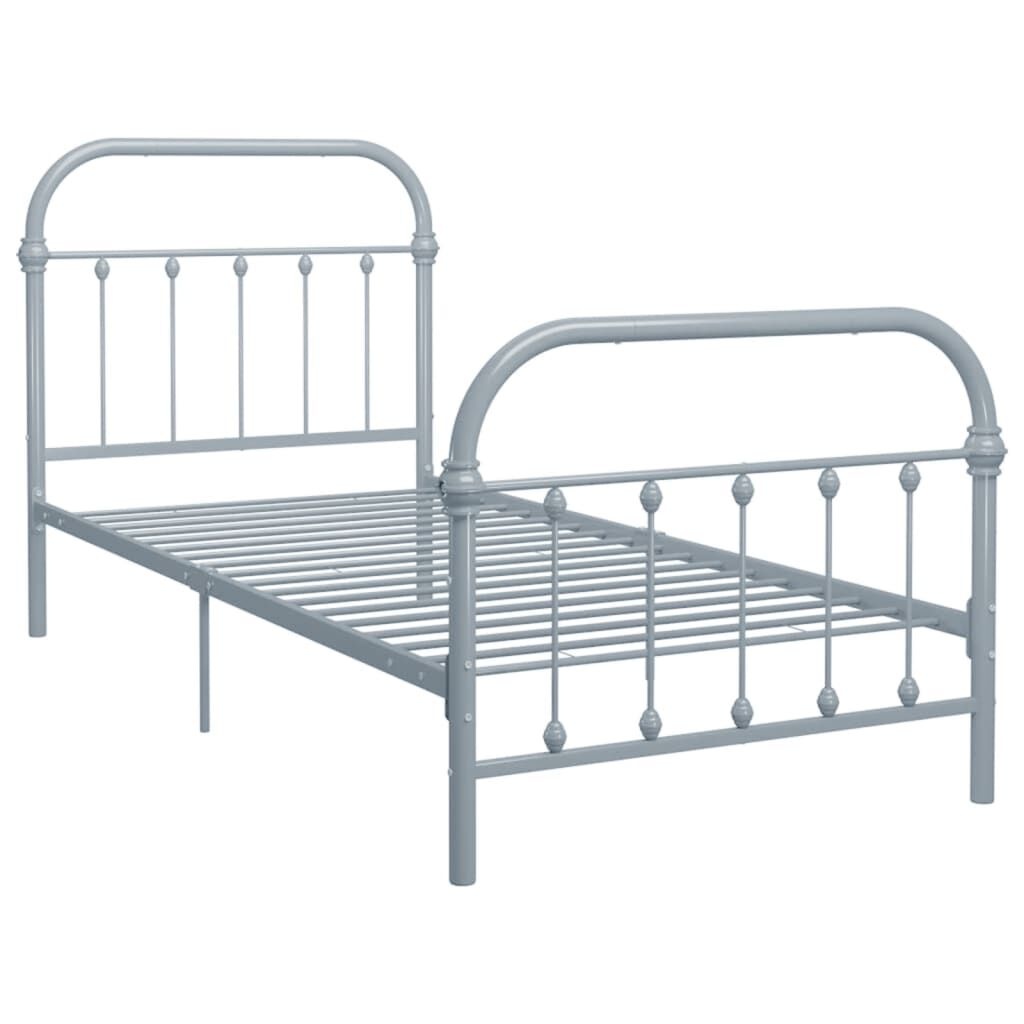 vidaXL Bedframe Metaal Grijs 100x200 - 55% Korting!