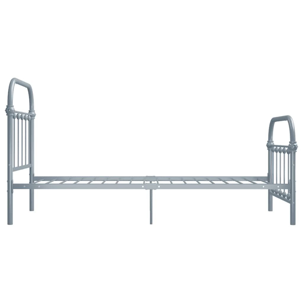 vidaXL Bedframe Metaal Grijs 100x200 - 55% Korting!