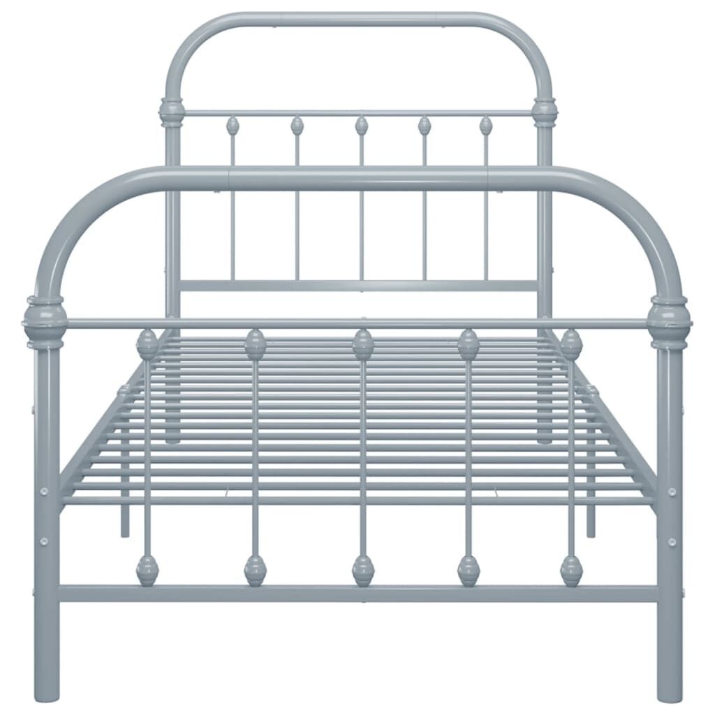 vidaXL Bedframe Metaal Grijs 100x200 - 55% Korting!