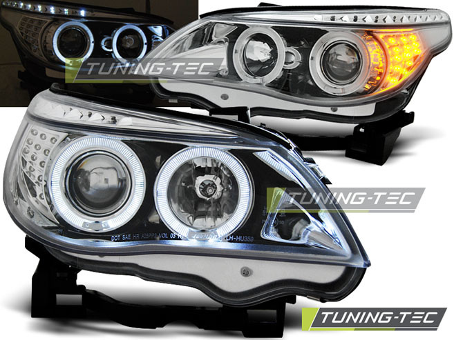 BMW E60/E61 Angel Eyes Koplampen Chroom LED - 55% Korting!