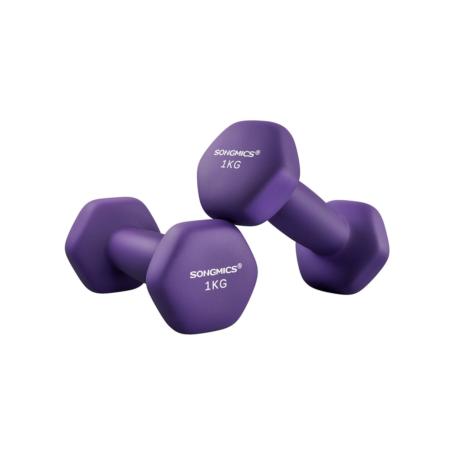 Paarse Dumbbells 2x1kg - Thuis Fitness! 61% Korting!