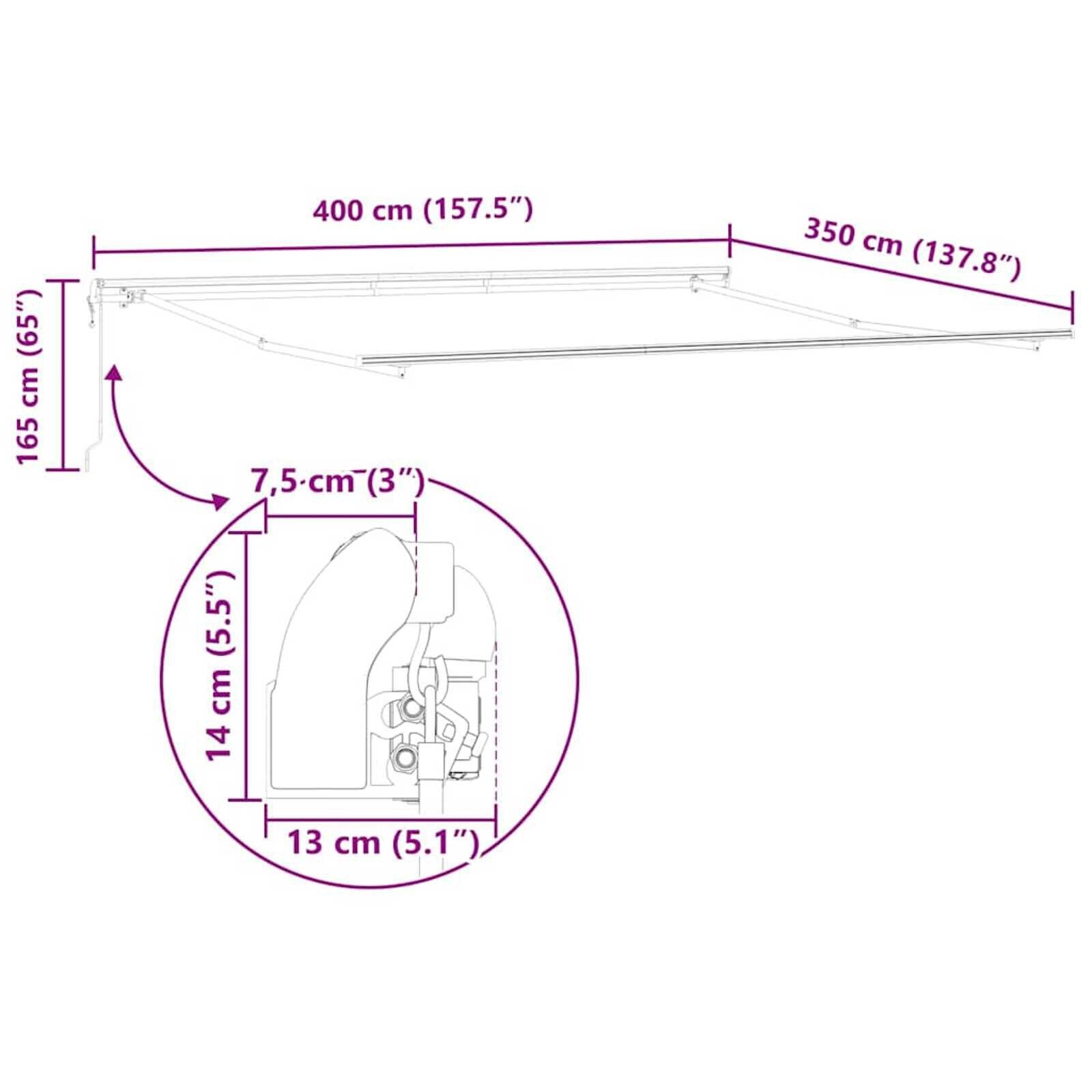 Markies Handmatig Wit 4x3.5m Metaal - 47% Korting!