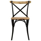 VidaXL Kruisstoelen (2 st) Mangohout Zwart - 46% Korting!