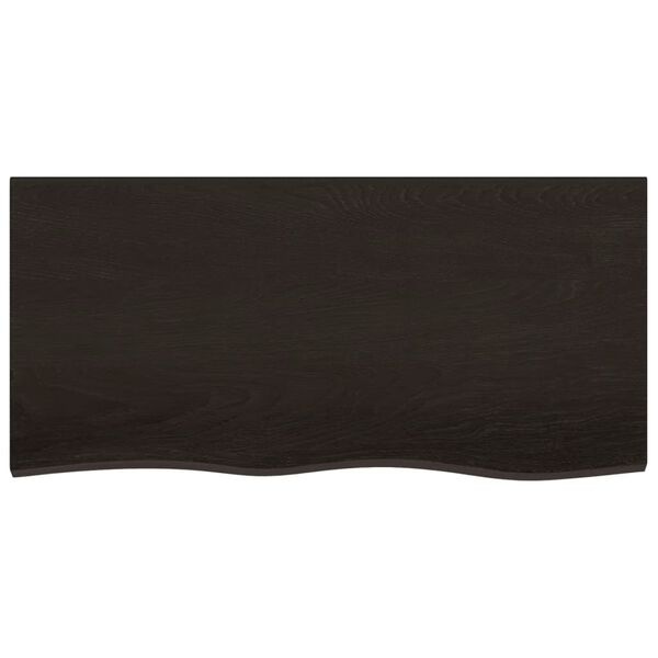 Wastafelblad Massief Eiken 100cm Donkerbruin -60%!