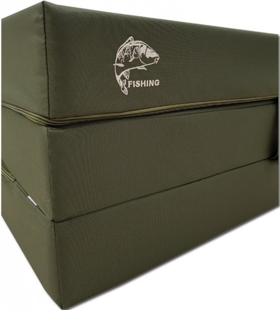 Logeermatras - camping matras - veld matras - opvouwbaar - 80 x 200 x 10 - donker groen