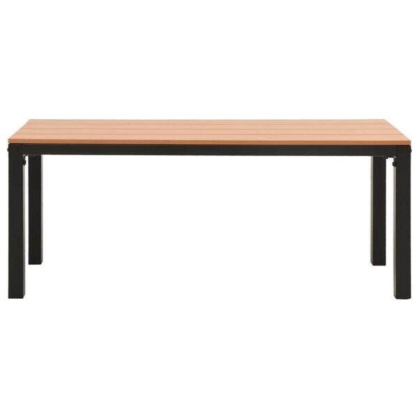 vidaXL Tuinbank 110 cm staal en HKC bruin en zwart