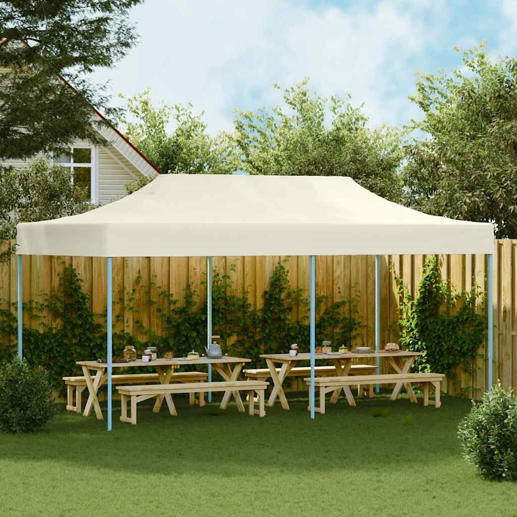 vidaXL Vouwtent pop-up 3x6 m crèmewit