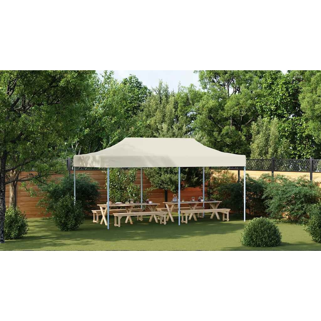 vidaXL Vouwtent pop-up 3x6 m crèmewit