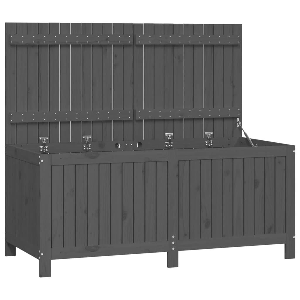 vidaXL Tuinbox 147x68x64 cm massief grenenhout grijs
