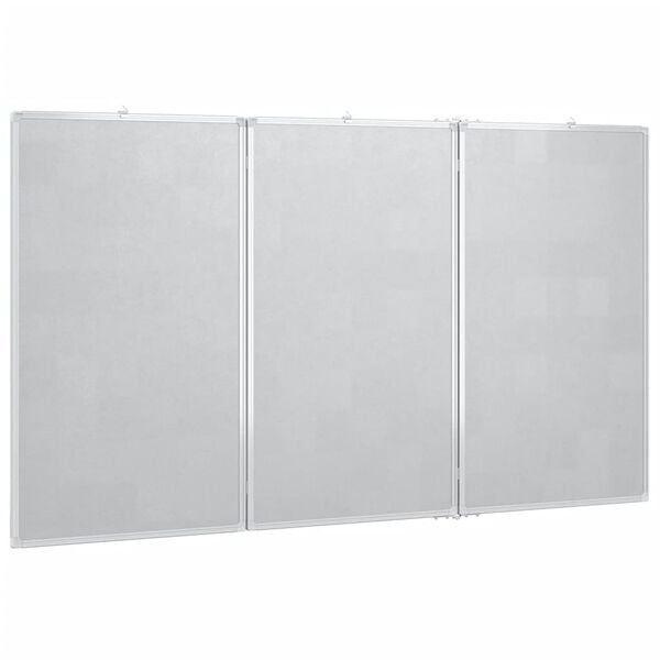 vidaXL Whiteboard magnetisch inklapbaar 180x80x1,7 cm aluminium