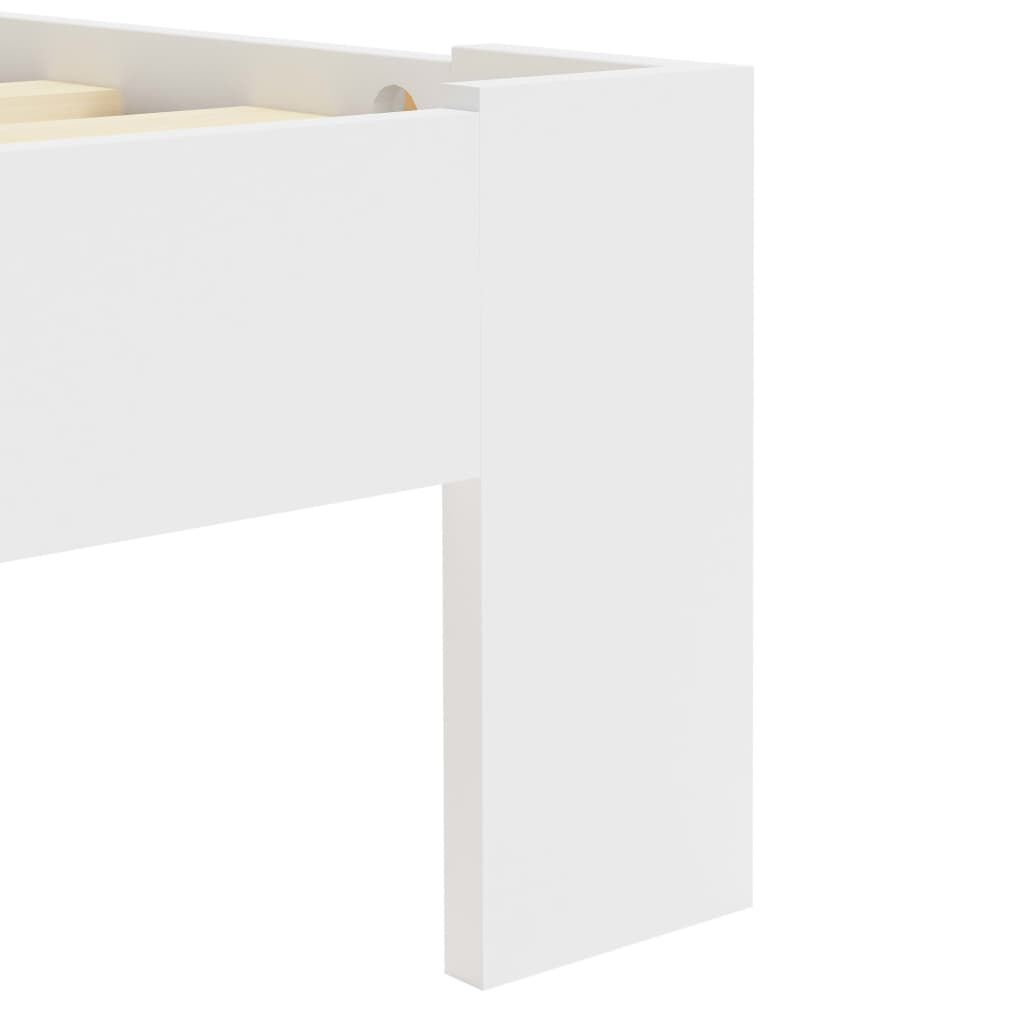 vidaXL Bedframe met hoofdbord massief grenenhout wit 180x200 cm