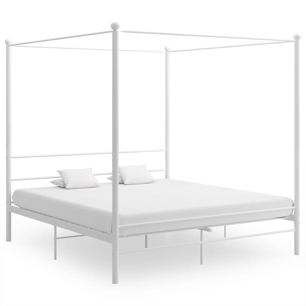 VidaXL Hemelbed 180x200 Wit - 40% Korting! (Retour)