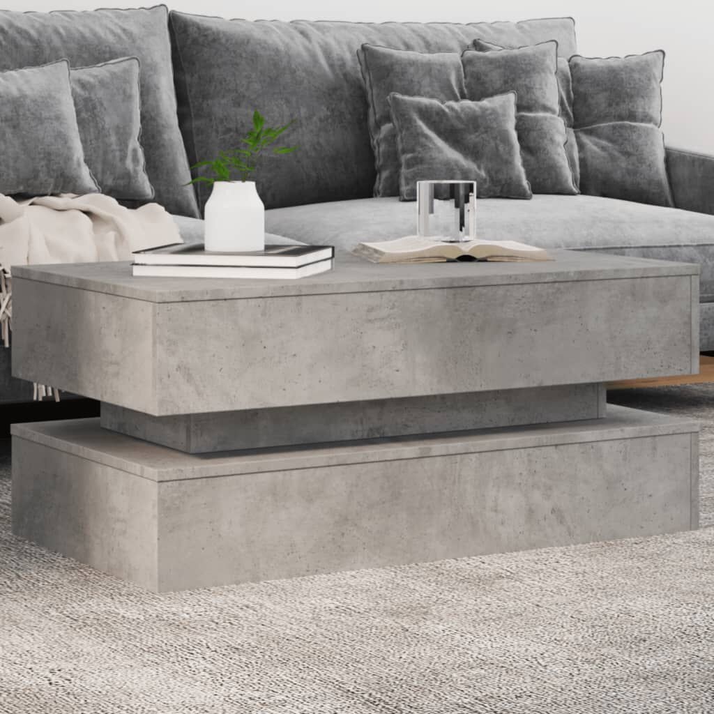 Salontafel LED Betongrijs 90cm - 40% Korting!
